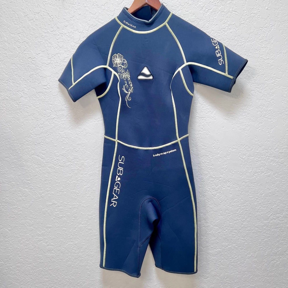 Subgear Womens Shorty Wetsuit Size 38 Dark Gray Short Sleeve‎
